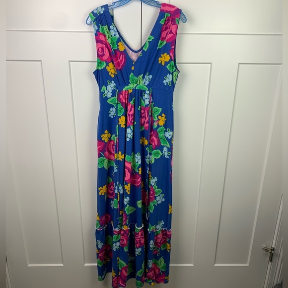 Matilda Jane MEDIUM Maxi Dress Tropical Floral Pockets Vacation Cruise - Picture 2 of 11